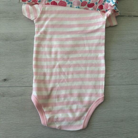 Touched By Nature Organic Cotton 5 Pc Bodysuits Rosebud 9-12 MO NWT - Picture 11 of 16